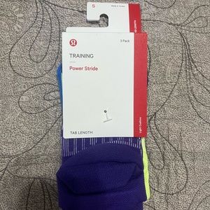 Lululemon Power Stride Training Socks 3 Pack, tab Length NWT